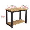 Freestanding Aquarium Stand, Multipurpose Storage Rack, Two-Tier Aquarium Stand, Easy to Assemble, 70 cm High (Black, L×W 80 × 40 cm / 31.5 × 15.7 in) view 2