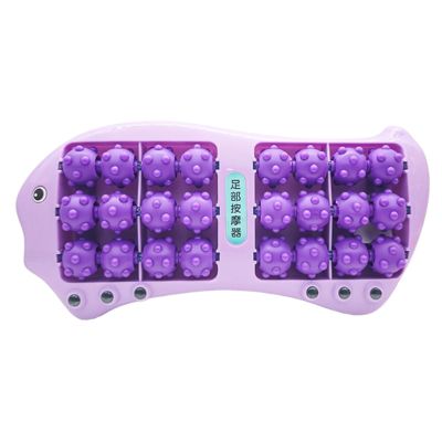Foot Massage Roller with Magnetic Beads, 24 Wheels for Plantar Fasciitis Relief, Blue/Purple