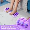 Foot Massage Roller with Magnetic Beads, 24 Wheels for Plantar Fasciitis Relief, Blue/Purple view 2