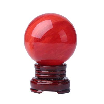 Natural Red Obsidian Crystal Ball, 5.11 in