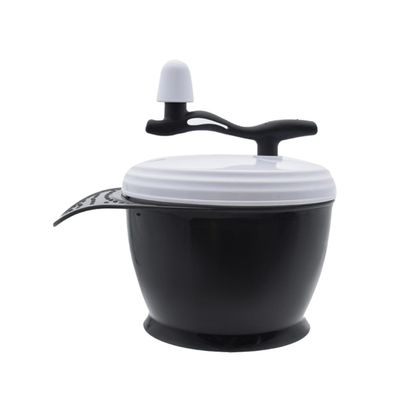 Black Plastic Hair Dye Mixing Bowl with Handle