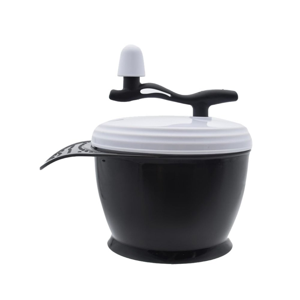 Black Plastic Hair Dye Mixing Bowl with Handle