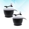 Black Plastic Hair Dye Mixing Bowl with Handle view 2