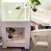 Robust Wooden Aquarium Stand with Two-Tier Storage, 1.5-Ton Capacity, and Multipurpose Shelf (B, 70 x 45 x 70 cm) view 4