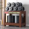 Sturdy Aquarium Stand for Home, Two-Tier Storage, 71 cm High, Carbonized Solid Wood, 70 x 40 cm view 3