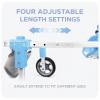Adjustable Four-Wheel Dog Wheelchair, 4 Length Settings, Calf and Breathable Abdominal Support, Blue-L view 4