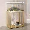 Carbon Steel Aquarium Stand, No Assembly Required, Sturdy Design, Gold, L×W 40×40 cm (15.7×15.7 in) view 1