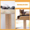 DINHEAROM 2-Piece Replacement Parts for Sisal Cat Scratching Post, Vertical Design, Durable Jute Rope, DIY Assembly, Space-Saving for Small Apartments view 3