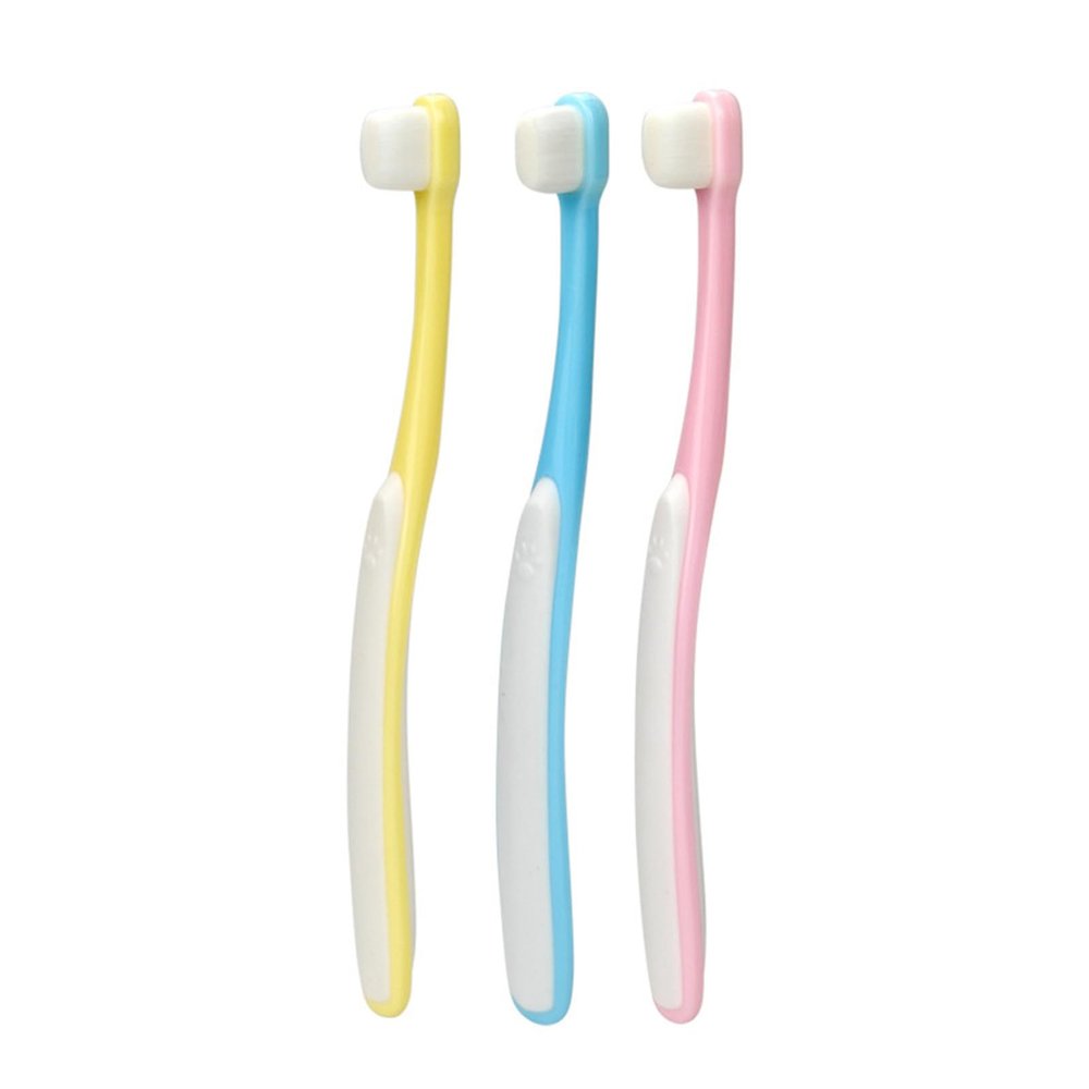 3-Pack Pet Toothbrushes with Comfortable Grip Design