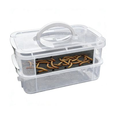 Mealworm Breeding Box with Ventilated Mesh Enclosure