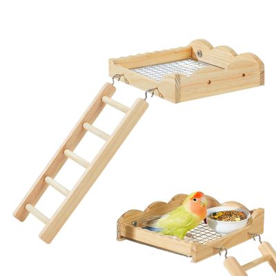 Wooden Climbing Ladder | Bird Swing Rungs for Budgies, Cockatiels, Sun Conures, Fancy Mice, Gerbils, Hamsters, Parrotlets and Canaries