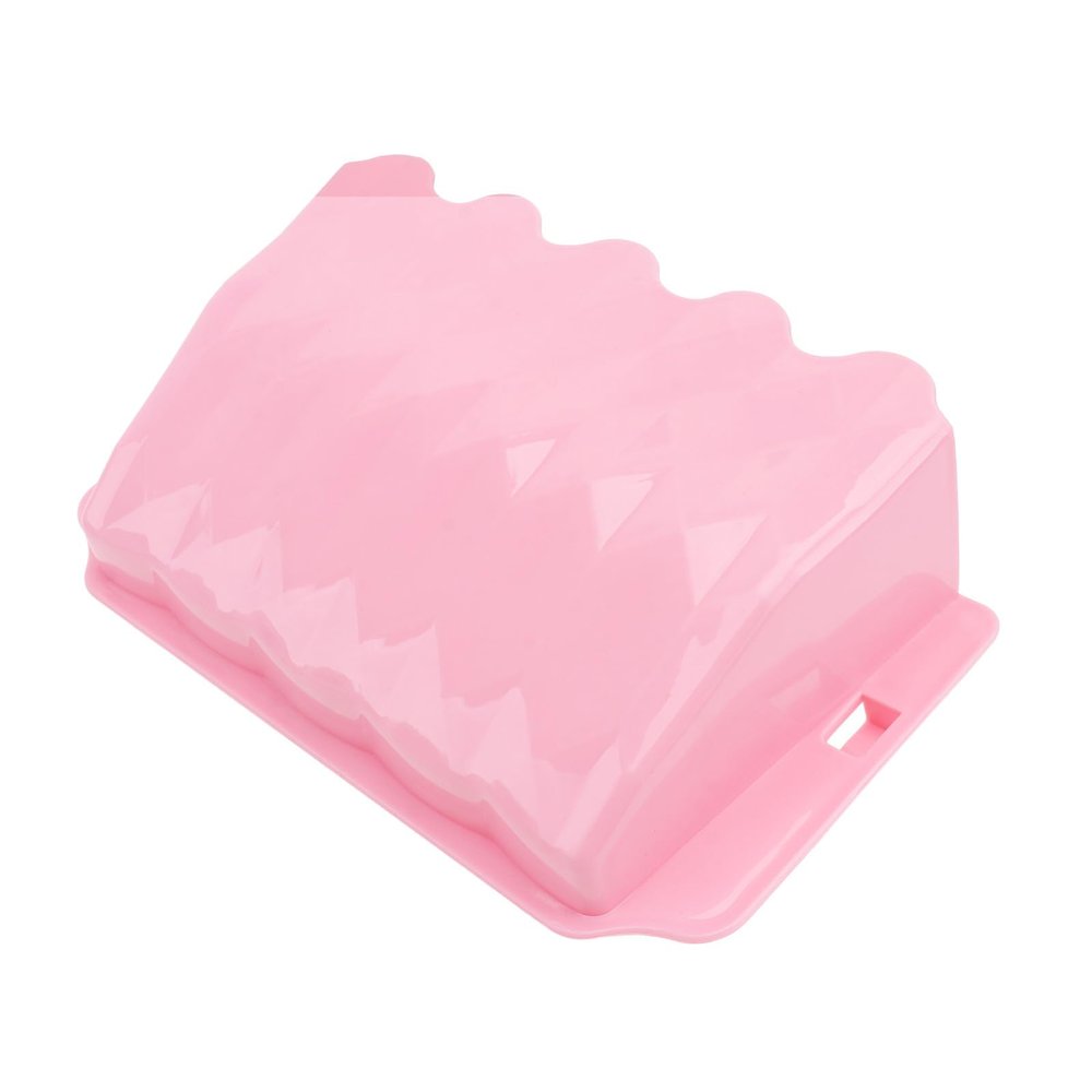 PRETYZOOM External Rabbit Hay Feeder, Round Burr-Free Plastic Feeder for Hamsters and Small Animals, Pink, with External Holder