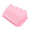 PRETYZOOM External Rabbit Hay Feeder, Round Burr-Free Plastic Feeder for Hamsters and Small Animals, Pink, with External Holder view 1