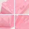 PRETYZOOM External Rabbit Hay Feeder, Round Burr-Free Plastic Feeder for Hamsters and Small Animals, Pink, with External Holder view 3