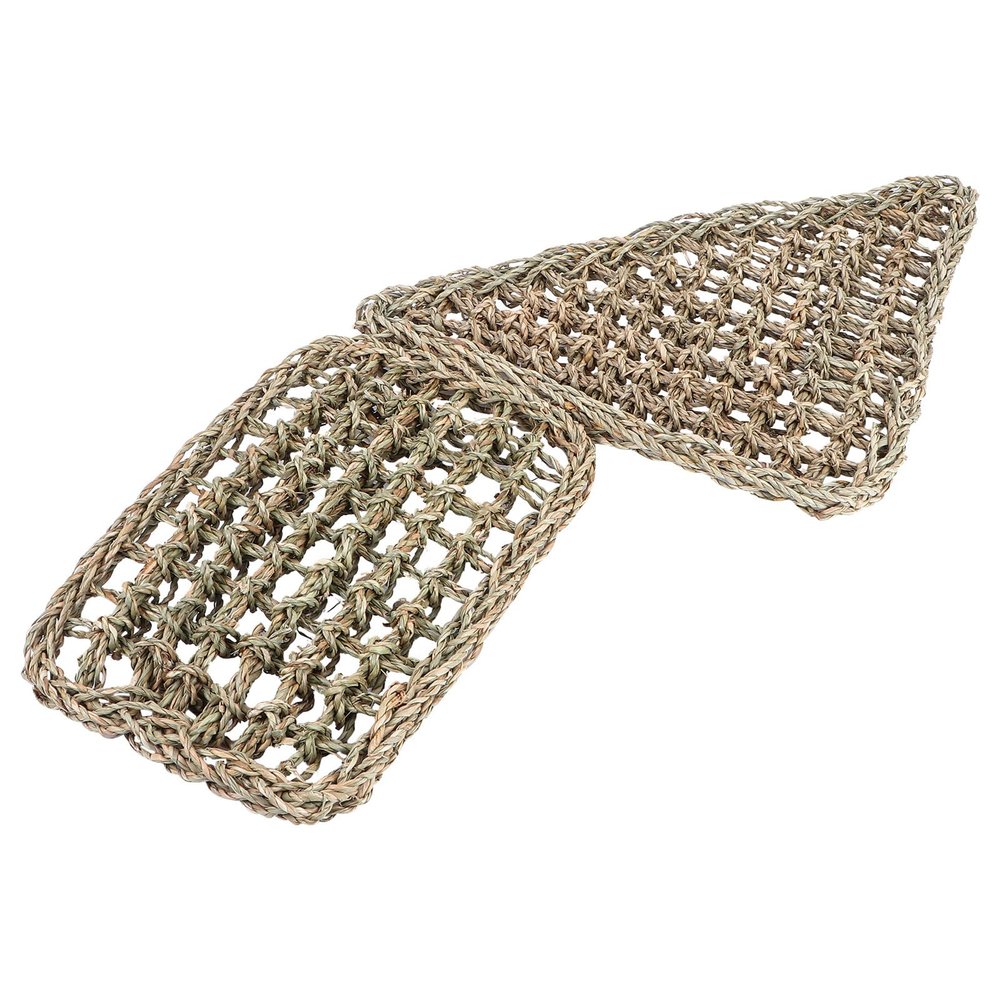 MUCKLILY 2-Piece Woven Seagrass Lizard Nest Hammocks, Easy to Clean and Move, for Bearded Dragons, Cats, and Other Pets