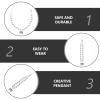 JUMPLAWN Adjustable Cat Collar with Imitation Pearls and Creative Pendant view 3
