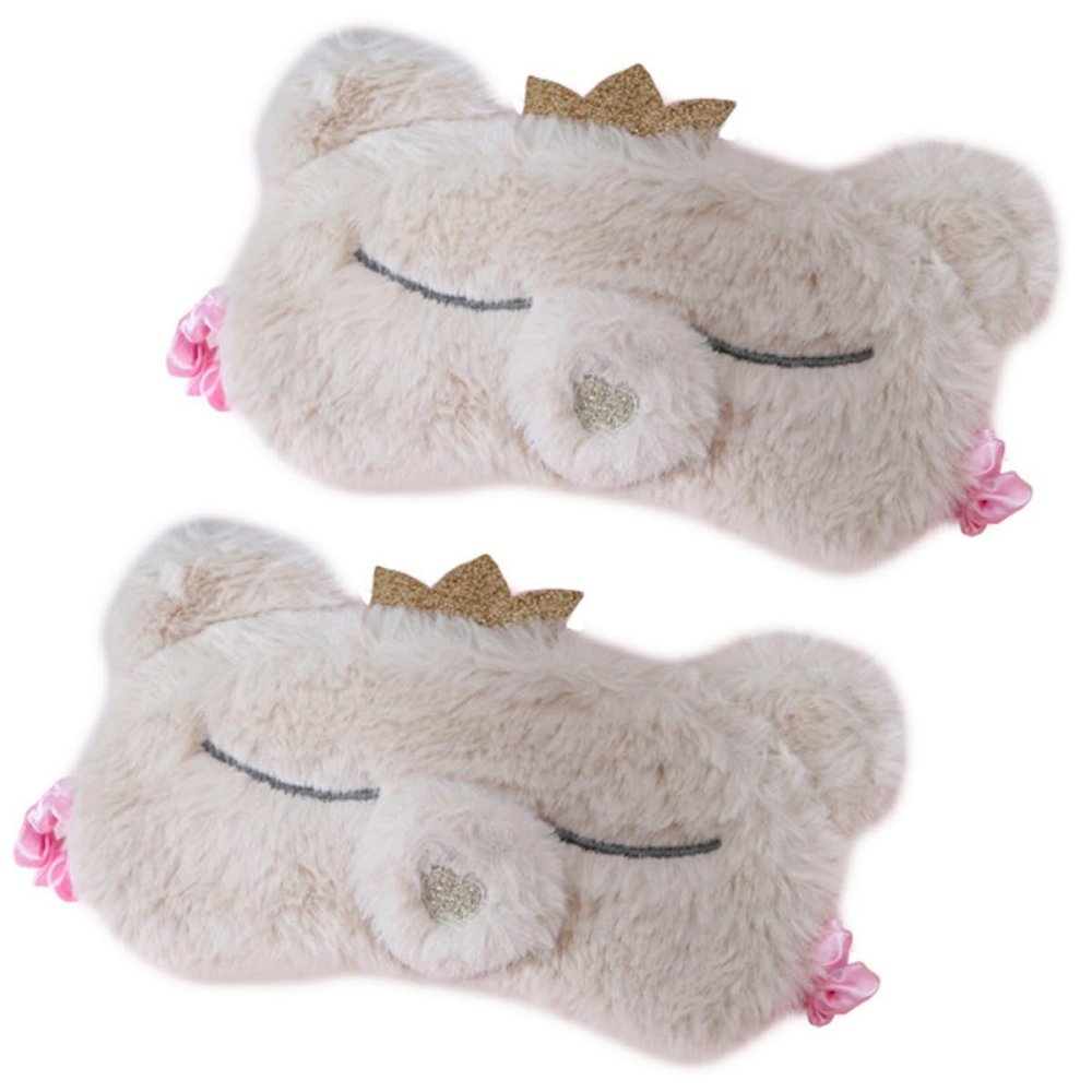 Mobestech 2-Pack Plush Sleep Masks for Girls, Lightweight Eye Masks for Blocking Light and Reducing Stress During Sleep and Naps
