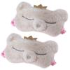 Mobestech 2-Pack Plush Sleep Masks for Girls, Lightweight Eye Masks for Blocking Light and Reducing Stress During Sleep and Naps view 1