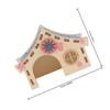 OUNONA 3-Piece Hamster Wooden House Set view 2