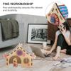 OUNONA 3-Piece Hamster Wooden House Set view 3