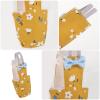 TEHAUX Reusable Yellow Soft Cotton Bird Diaper Flight Suit for Budgies and Parrots view 3