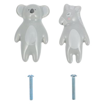 NULYLU 2-Pack Cute Animal-Shaped Ceramic Cabinet Knobs