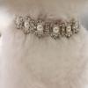 Lurrose Pet Birthday Necklace with Crystal Pendant and White Faux Pearls for Dogs and Puppies view 3