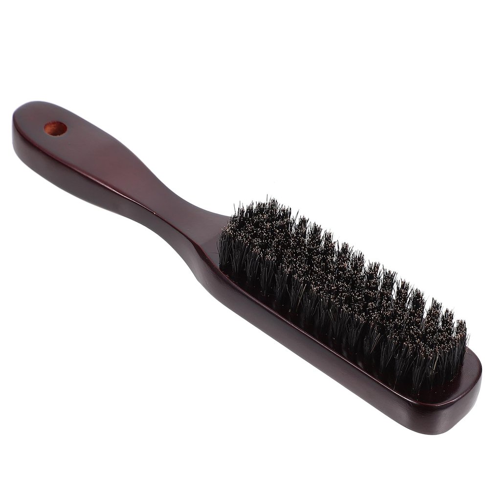 Ciieeo Men's Beard Brush with Wooden Handle and Wild Boar Bristles