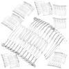MAGICLULU 20-Piece Set of Silver-Colored Alloy Hair Combs for Weddings and Parties view 1