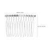 MAGICLULU 20-Piece Set of Silver-Colored Alloy Hair Combs for Weddings and Parties view 2