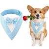 HIVTE Dog Tuxedo Bandana with Bow Tie for Weddings view 1