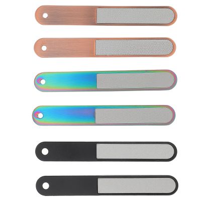 MAJORMENCH 6-Piece Stainless Steel Nail File Set for Shaping and Polishing Acrylic Nails