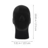 MAGICLULU 2-Pack Black Flocked Foam Wig Mannequin Heads view 2