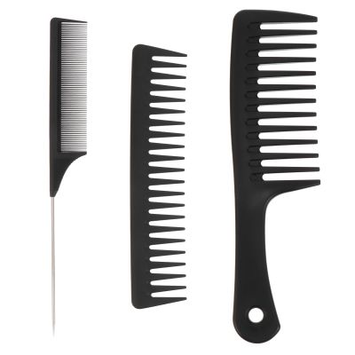 MAGICLULU 3-Pack Plastic Anti-Static Wide-Tooth Massage Combs
