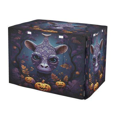 KAAVIYO Halloween Pumpkin Dog and Cat Crate Cover