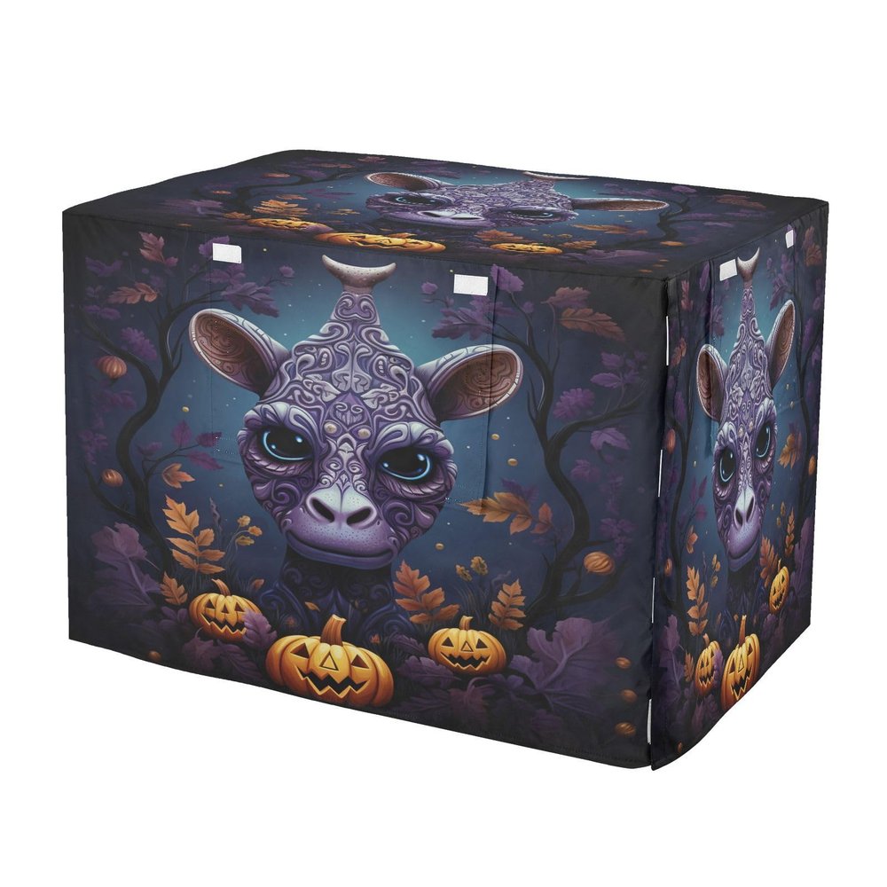 KAAVIYO Halloween Pumpkin Dog and Cat Crate Cover