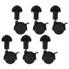 STOBAZA Cat Cage Caster Wheels, Universally Compatible and Easily Adjustable, 6-Piece Set, Iron and Plastic, Black view 1