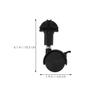 STOBAZA Cat Cage Caster Wheels, Universally Compatible and Easily Adjustable, 6-Piece Set, Iron and Plastic, Black view 2
