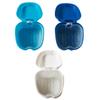 HONMEET 3-Pack Plastic Denture Boxes with Large Openings and Double Hooks, for Drying and Storage, Random Color view 1