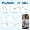 4-Piece Smart Focus Glasses, Self-Adjusting Autofocus Reading Glasses, Rimless Anti-Blue-Light Design view 3
