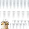 210 Clear Flower Tubes for Cake Decorating, 3 Sizes view 1