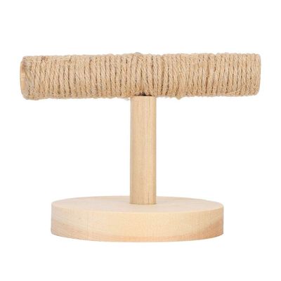BONKZEBU Natural Wood Bird Playground and Portable Training Stand