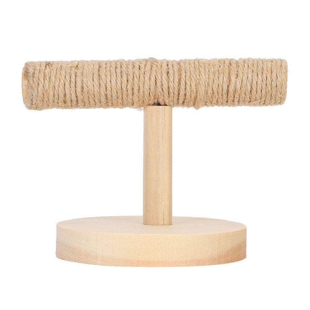 BONKZEBU Natural Wood Bird Playground and Portable Training Stand