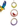 Wooden Bird Cage Swing and Hanging Enrichment Toy view 1