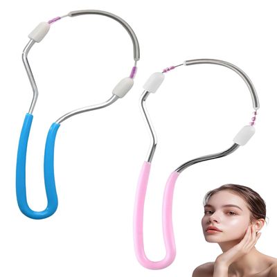 HAPZUR Facial Epilators for Women, 2-Pack (Pink + Blue)