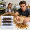 Mealworm Storage Container, 4-Tier Clear Mesh Breeding Set view 3