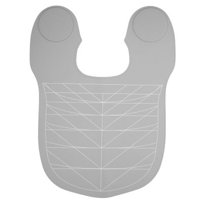 MOBUTOFU Silicone Haircut Mat with Hair-Catching Collar, Waterproof, Gray
