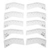 MOBUTOFU 5-Pair Eyebrow Mapping Tool Set with Transparent Stencils view 1