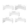 MOBUTOFU 5-Pair Eyebrow Mapping Tool Set with Transparent Stencils view 4