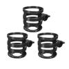 3-Pack Black Bottle Holders for Strollers with Quick Release view 1